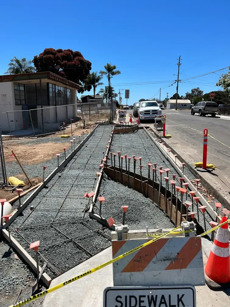 Driveway and sidewalk at Oceano Elementary - Adults in Transition project in Oceano, CA