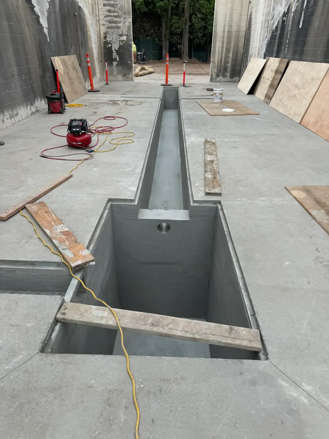 Bus Wash foundation at SBMTD Terminal 2 in Goleta, CA