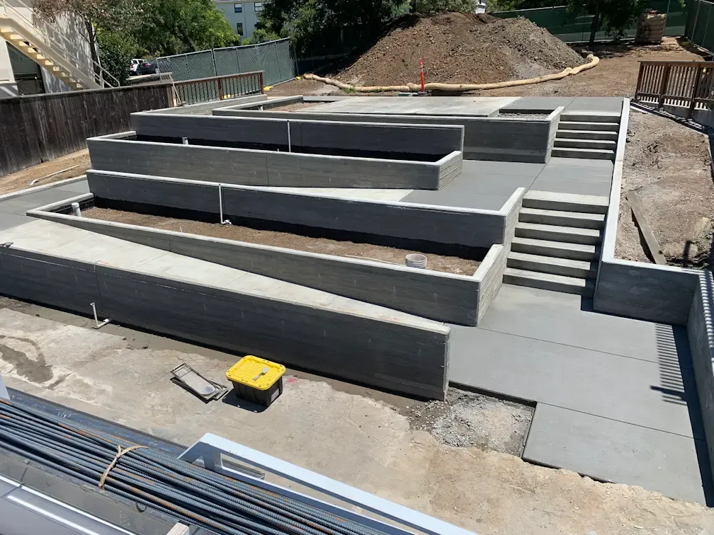 Industrial facility concrete foundation