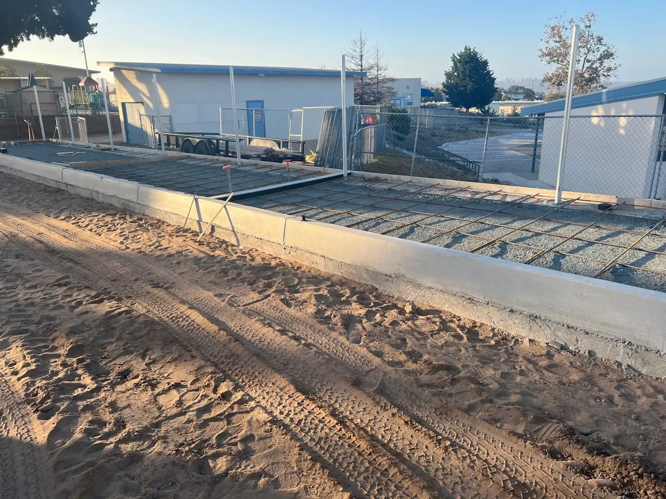 Curb and flatwork at Oceano Elementary - Adults in Transition project in Oceano, CA