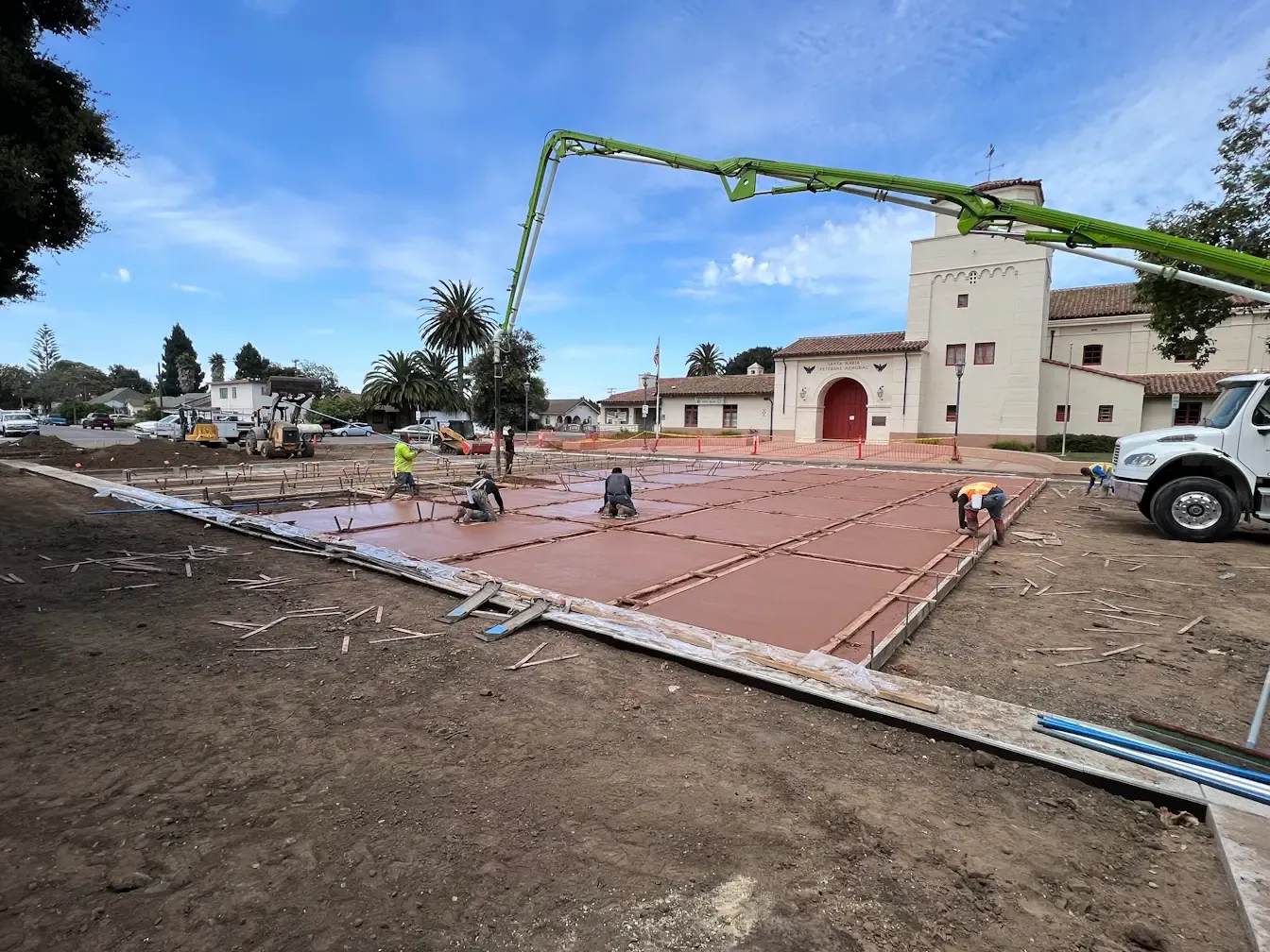 Residential driveway concrete work