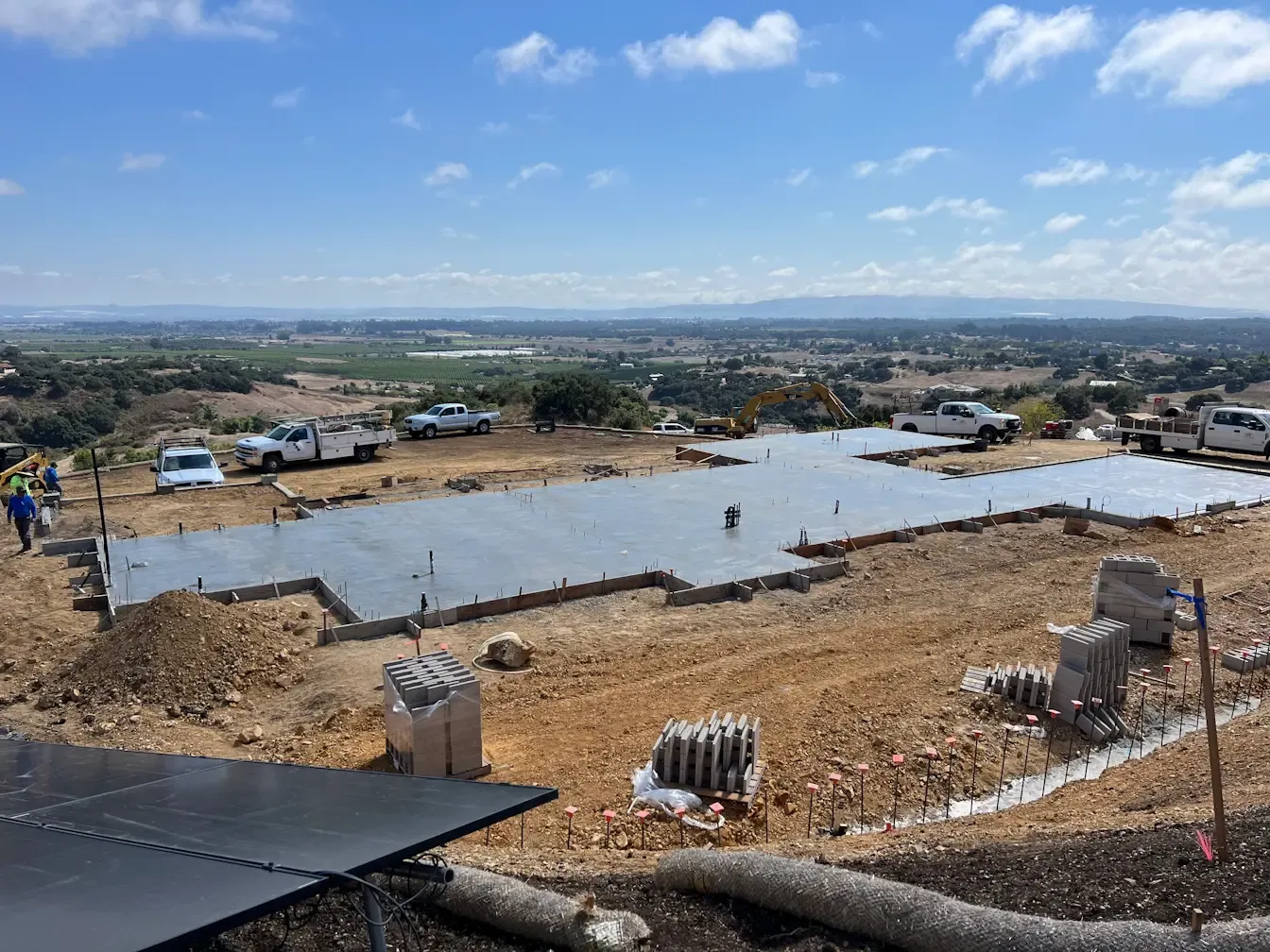 Custom residence foundation in Nipomo, CA