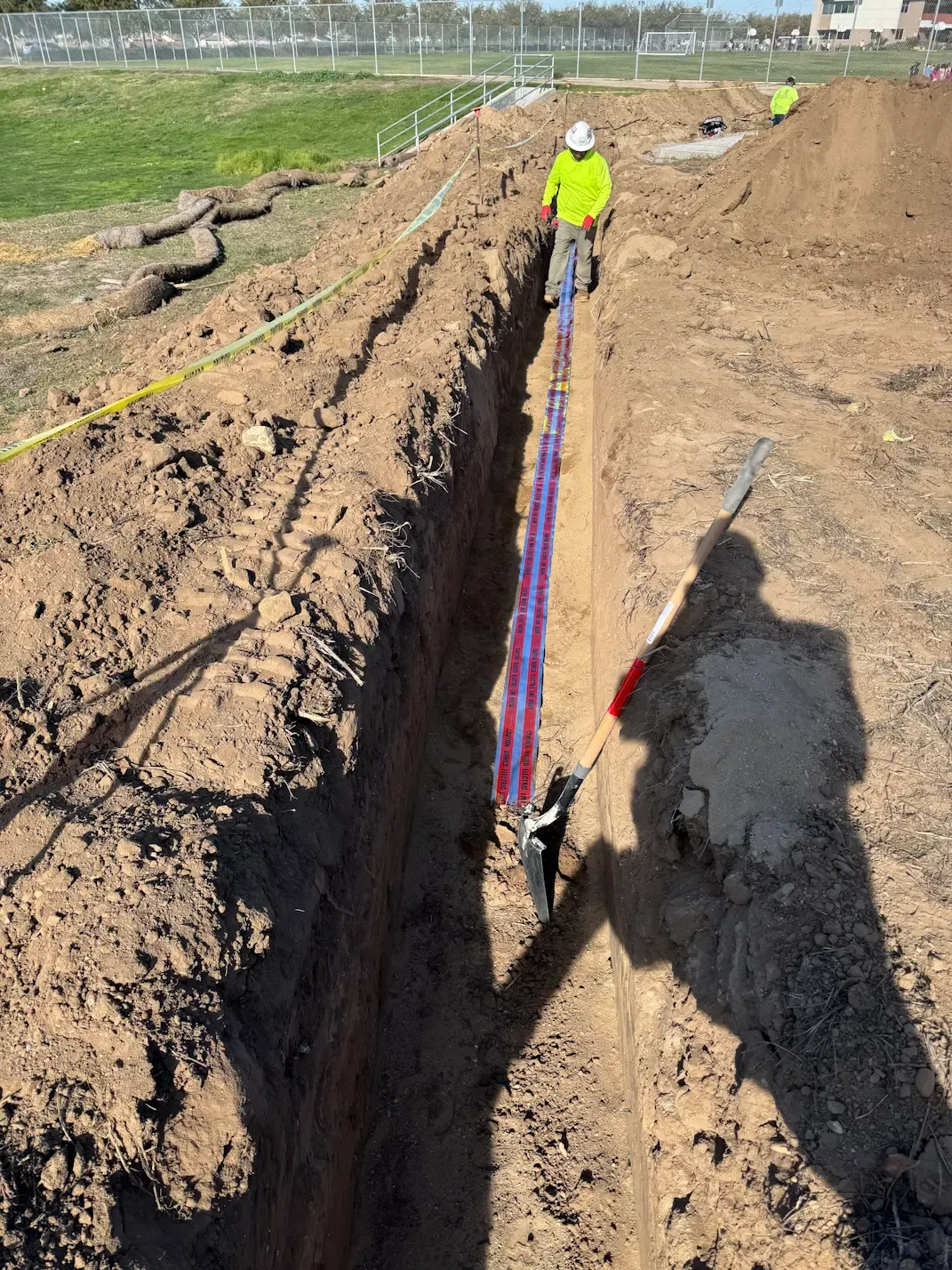Trenching and excavation for PG&E electrical conduit installation - Enos Ranch Event Center, Santa Maria, CA