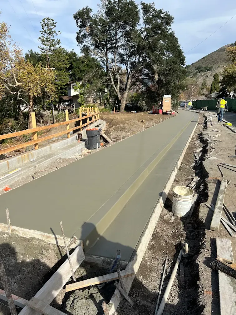 Sidewalk, curb and gutter pour in San Luis Obispo, CA