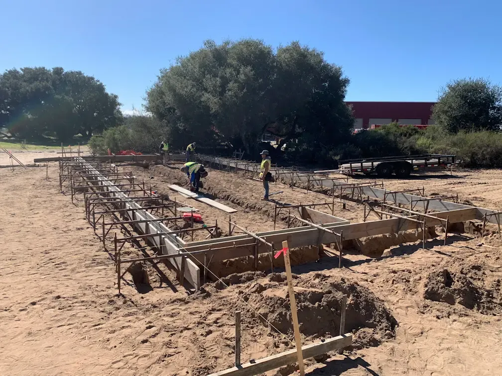 Modular building foundation for in Allan Hancock College, Lompoc Campus