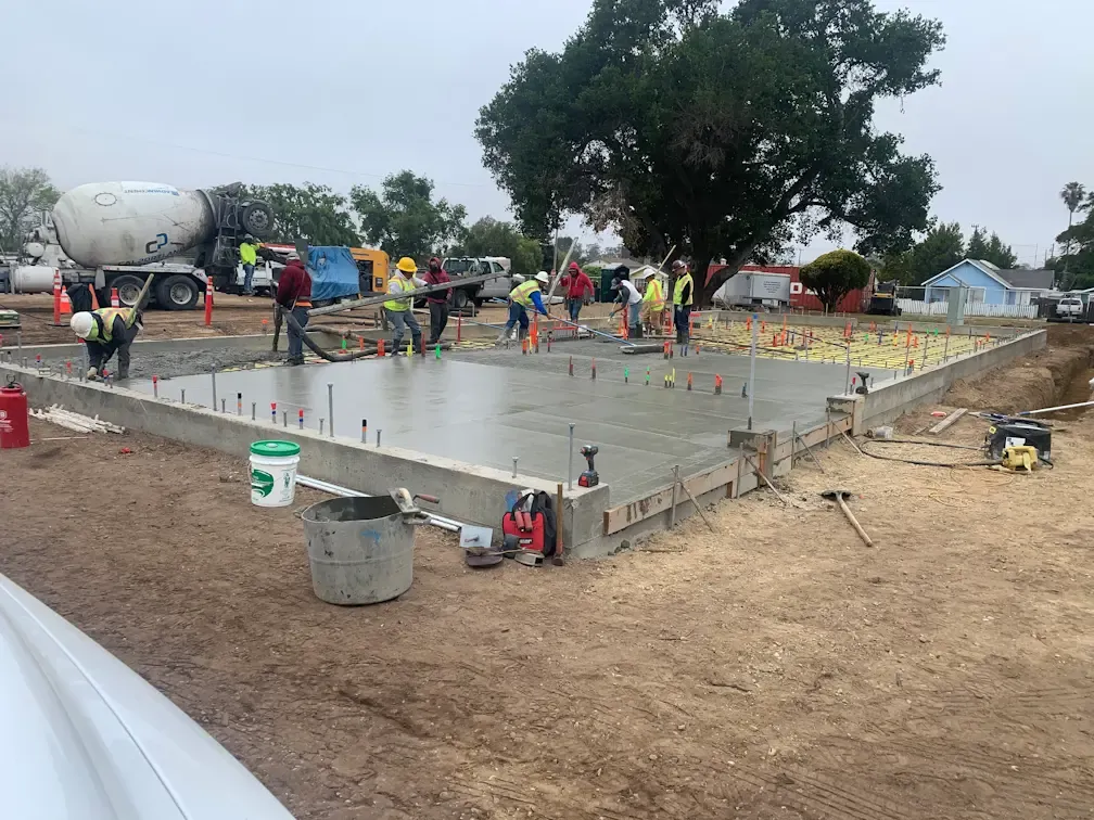 Building foundation pour for new Admin building at Orcutt Jr. High in Santa Maria, CA
